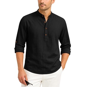 Zombom Mens Cotton Blend Kurta Shirt with