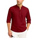 Zombom Mens Cotton Blend Kurta Shirt with