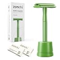 ZOMCHI Double Edge Safety Razor Kit for Men &amp; Women, Stand,Fern Green