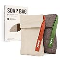 ZOMCHI Soap Saver Bags for Bar Soap, 2 Pack, Brown Pouches