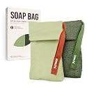 ZOMCHI Soap Saver Bags for Bar Soap, 2 Pack, Olive Green Pouches