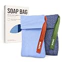 ZOMCHI Soap Saver Bags for Bar Soap, 2 Pack, Dual Texture Blue Set