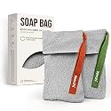 ZOMCHI Soap Saver Bags for Bar Soap, 2 Pack, Gentle Texture Grey