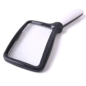handheld magnifier with light folding handle 2x rectangle handheld reading magnifier for seniors