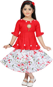 zonafashion girls below knee festivewedding dress red 34 sleeve