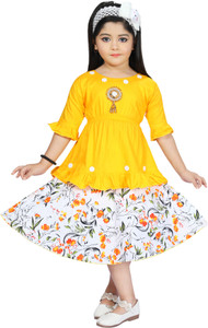 zonafashion indi girls below knee festivewedding dress
