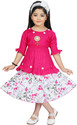 ZONAFASHION Indi Girls Below Knee Festive/Wedding Dress