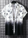 ZONANZA Men Printed Casual White Black Orange