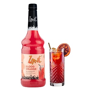zone blood orange flavoured syrup  citrus fruit syrup amp drink mixer for cocktails mocktails sodas lemonades iced teas smoothies amp summer beverages  premium bar syrup 1 litre  more servings perfect for caf restaurants amp professional use
