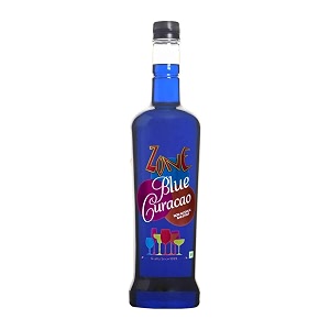 zone blue curacao flavoured bar syrup 1000ml bottle  suitable for cocktails mocktail drinks juices beverages and more  non alcoholic mix  30 flavours available liquid