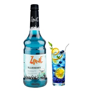 zone flavoured syrups 1000ml  premium caf-style syrups for mocktails cocktails milkshakes coffees iced teas sodas amp desserts  perfect for home use small cafs bars amp gifting blueberry