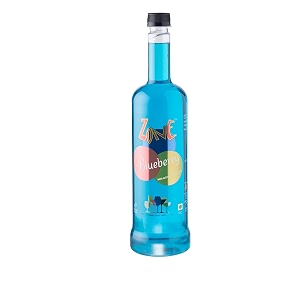 zone blueberry flavoured bar syrup  suitable for cocktails mocktail drinks juices beverages and more  non alcoholic mix  30 flavours available - 1000ml bottle liquid