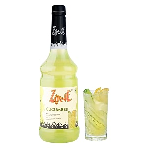 zone cucumber flavoured syrup 1000ml  refreshing herbal syrup amp drink mixer for cocktails mocktails mojitos lemonades iced teas sodas amp summer beverages  more servings perfect for cafe restaurants amp professional use  premium bar syrup 1 litre