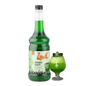 zone flavoured syrups 1000ml  premium caf-style syrups for mocktails cocktails milkshakes coffees iced teas sodas amp desserts  perfect for home use small cafs bars amp gifting green mint