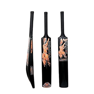 zone heavy duty premium plastic cricket bat for all age groups-kidsgirlsboysgirlsadults zone orange sticker amp black grip full size 3434x 4534 black