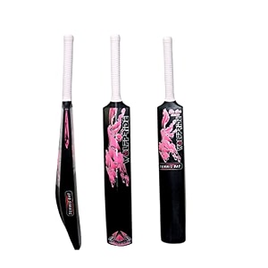zone heavy duty premium plastic cricket bat for all age groups-kidsgirlsboysgirlsadults zone pink sticker amp white grip full size 3434x 4534 black