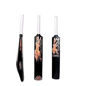 zone heavy duty premium plastic cricket bat for all age groups-kidsgirlsboysgirlsadults zone orange sticker amp white grip full size 3434x 4534 black