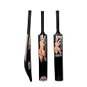 Zone Heavy Duty Premium Plastic Cricket Bat for All Age Groups-Kids/Girls/Boys/Girls/Adults (Zone Orange Sticker & Black Grip, Full Size (34"X 4.5" Black))