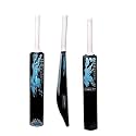 Zone Heavy Duty Premium Plastic Cricket Bat for All Age Groups-Kids/Girls/Boys/Girls/Adults (Zone Blue Sticker &amp; White Grip, Full Size (34"X 4.5" Black))