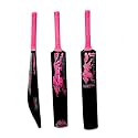 Zone Heavy Duty Premium Plastic Cricket Bat for All Age Groups-Kids/Girls/Boys/Girls/Adults (Zone Pink Sticker &amp; Pink Grip, Full Size (34"X 4.5" Black))