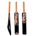 Zone Heavy Duty Premium Plastic Cricket Bat for All Age Groups-Kids/Girls/Boys/Girls/Adults (Zone Orange Sticker &amp; Orange Grip, Full Size (34"X 4.5" Black))