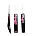 Zone Heavy Duty Premium Plastic Cricket Bat for All Age Groups-Kids/Girls/Boys/Girls/Adults (Zone Pink Sticker &amp; White Grip, Full Size (34"X 4.5" Black))