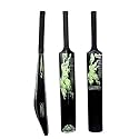 Zone Heavy Duty Premium Plastic Cricket Bat for All Age Groups-Kids/Girls/Boys/Girls/Adults (Zone Yellow Sticker &amp; Black Grip, Full Size (34"X 4.5" Black))