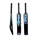Zone Heavy Duty Premium Plastic Cricket Bat for All Age Groups-Kids/Girls/Boys/Girls/Adults (Zone Blue Sticker &amp; Black Grip, Full Size (34"X 4.5" Black))