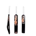 Zone Heavy Duty Premium Plastic Cricket Bat for All Age Groups-Kids/Girls/Boys/Girls/Adults (Zone Orange Sticker &amp; White Grip, Full Size (34"X 4.5" Black))