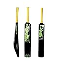 Zone Heavy Duty Premium Plastic Cricket Bat for All Age Groups-Kids/Girls/Boys/Girls/Adults (Zone Yellow Sticker &amp; Yellow Grip, Full Size (34"X 4.5" Black))