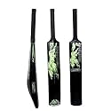 Zone Heavy Duty Premium Plastic Cricket Bat for All Age Groups-Kids/Girls/Boys/Girls/Adults (Zone Yellow Sticker &amp; Black Grip, Full Size (34"X 4.5" Black))