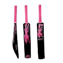 Zone Heavy Duty Premium Plastic Cricket Bat for All Age Groups-Kids/Girls/Boys/Girls/Adults (Zone Pink Sticker &amp; Pink Grip, Full Size (34"X 4.5" Black))