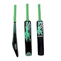 Zone Heavy Duty Premium Plastic Cricket Bat for All Age Groups-Kids/Girls/Boys/Girls/Adults (Zone Green Sticker & Green Grip, Full Size (34"X 4.5" Black))