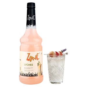 zone lychee flavoured syrup 1000ml  exotic real fruit syrup amp drink mixer for cocktails mocktails sodas smoothies lemonades iced teas amp summer beverages  more servings perfect for caf restaurants amp professional use  premium bar syrup 1 litre