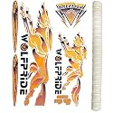 IN THE ZONE ORANGE/WHITE CRICKET BAT STICKER PACK (STICKER+GRIP) Bat Sticker (Multicolor)