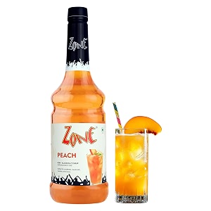 zone peach flavoured syrup 1000ml  juicy peach flavoured syrup for mocktails iced teas coolers smoothies amp summer drinks 1 litre  more servings perfect for caf restaurants amp professional use