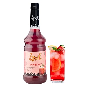 zone strawberry flavoured syrup 1000ml  fruity red berry syrup amp drink mixer for cocktails mocktails milkshakes sodas smoothies lemonades amp desserts  premium bar syrup 1 litre  more servings perfect for caf restaurants amp professional use