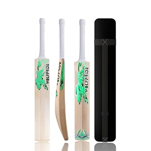 in the zone himachal willow cricket bat full size ideal for age 15 yrs with anti scuff sheet toe and cover zone green sticker amp white grip
