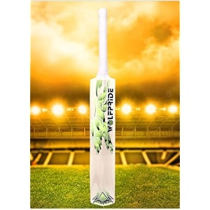in the zone full size cricket bat ideal for age 15 yrs with anti scuff sheet toe and cover zone yellow sticker white grip himachal willow cricket bat