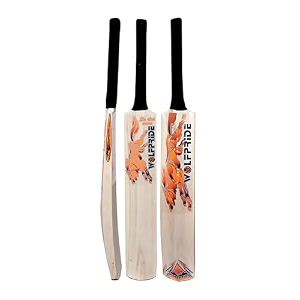 in the zone himachal willow cricket bat full size ideal for age 15 yrs with anti scuff sheet toe and cover zone orange sticker amp black grip