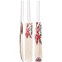 in The Zone Full Size Cricket Bat, Ideal for Age 15+ Yrs with Anti Scuff Sheet, Toe, and Cover (Zone Red Sticker &amp; White Grip, Kashmir Willow Cricket Bat)