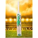 in The Zone Full Size Cricket Bat, Ideal for Age 15+ Yrs with Anti Scuff Sheet, Toe, and Cover (Zone Green Sticker White Grip, Himachal Willow Cricket Bat)
