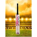 in The Zone Full Size Cricket Bat, Ideal for Age 15+ Yrs with Anti Scuff Sheet, Toe, and Cover (Zone Pink Sticker Black Grip, Himachal Willow Cricket Bat)