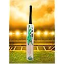 in The Zone Full Size Cricket Bat, Ideal for Age 15+ Yrs with Anti Scuff Sheet, Toe, and Cover (Zone Green Sticker Black Grip, Himachal Willow Cricket Bat)