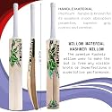 in The Zone Full Size Cricket Bat, Ideal for Age 15+ Yrs with Anti Scuff Sheet, Toe, and Cover (Zone Green Sticker &amp; White Grip, Kashmir Willow Cricket Bat)
