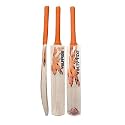 in The Zone Himachal Willow Cricket Bat, Full Size Ideal for Age 15+ Yrs with Anti Scuff Sheet, Toe, and Cover, Zone Orange Sticker &amp; Orange Grip