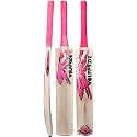 in The Zone Full Size Cricket Bat, Ideal for Age 15+ Yrs with Anti Scuff Sheet, Toe, and Cover (Zone Pink Sticker &amp; Pink Grip, Kashmir Willow Cricket Bat)