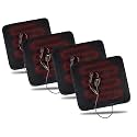 ZONETECH Black Warming Pad Cozy Warmth in Cold Weather Perfectly Sized for Comfort and Portability for Pets 4 Pack