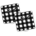 ZONETECH Black and White Plaid Warming Pad Cozy Warmth in Cold Weather,Size, Perfectly Sized for Comfort and Portability for Pets