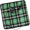 ZONETECH Green Plaid Warming Pad, Warms on Cold Weather, Perfect Sizing for Pets